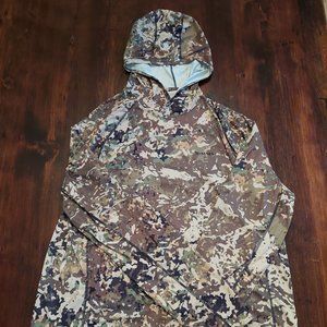 Simms SolarFlex Sun Hoody in Veil River Camo / Camouflage - Men's Large
